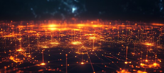 Obraz premium Futuristic Digital World: Interconnected Smart Systems and Virtual Reality Hubs 