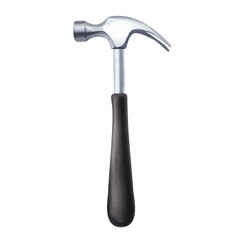 Hammer, hand carpentry tool. Watercolor illustration. Hammering nails. Repair work. Construction store, banner, background. Isolated on white background