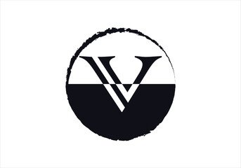Letter V logo initial design template