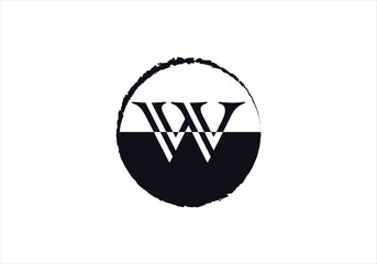 Letter W logo initial design template