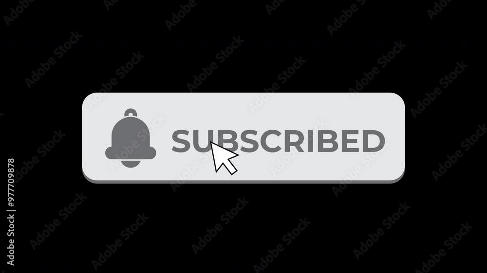 Poster red button subscribe of channel animation. subscribe button in flat style. subscribe red button and 