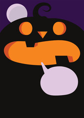 Cartoon-style neon pumpkin poster template with spooky theme. Ideal for Halloween parties, event promotions, and festive decorations. Perfect for social media, posters, flyers, and print materials.