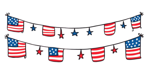 PNG American flag string american flag.
