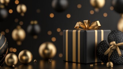 3d black friday illustration banner