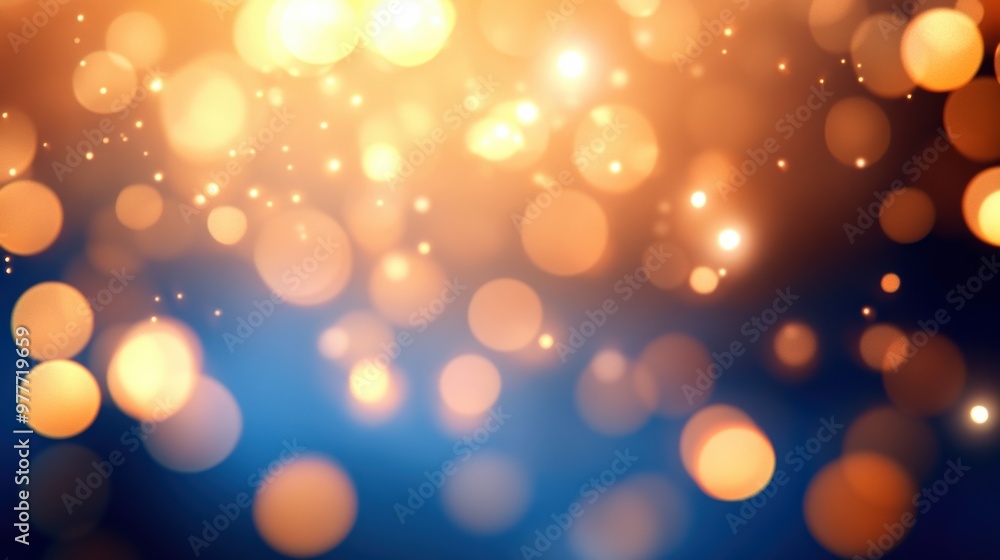 Poster a vibrant backdrop of glowing bokeh lights in warm hues, perfect for adding an enchanting touch to a