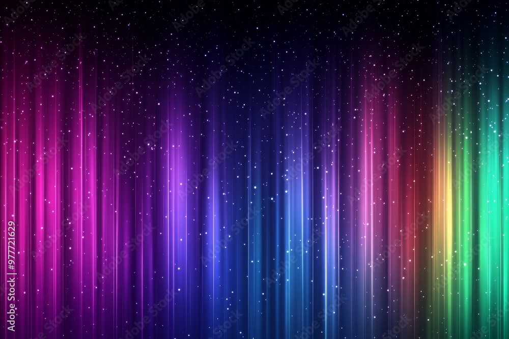Aufkleber abstract glowing vertical lines in vibrant gradient colors symbolizing motion energy and the fusion 
