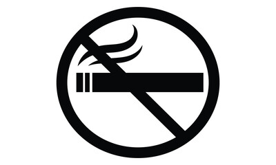 No smoking sign Isolated on a White background .