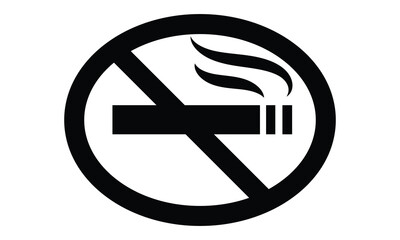 No smoking sign Isolated on a White background .