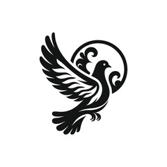 a simple dove silhouette vector style