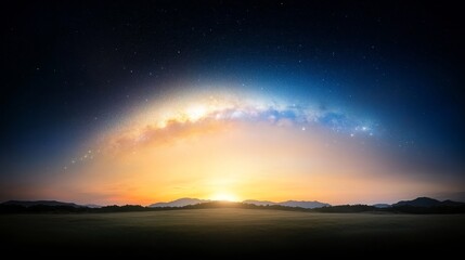 Fototapeta premium Southern Hemisphere, celestial lights, aurora and radiance.