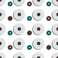 Geometric Circle Polka Dots Seamless Pattern. Modern Geometric Background with Dots Circles. Vector