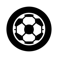 Obraz premium Football vector icon illustration.