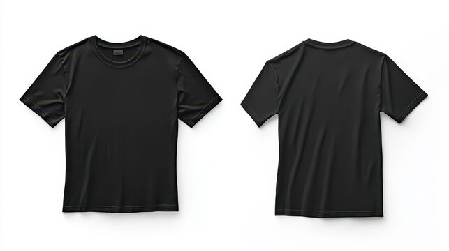 Plain black t shirt back view 2025