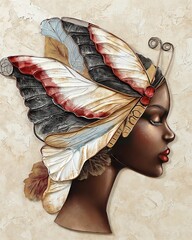 woman with butterfly