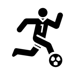 Football player icon illustration.