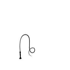 silhouette whip icon