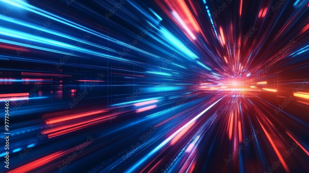 Poster speed movement design background concept featuring hi-tech digital technology elements. the dynamic 