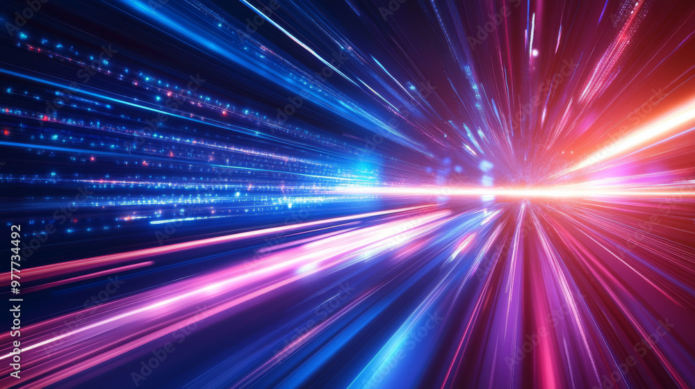 Poster speed movement design background concept featuring hi-tech digital technology elements. the dynamic 