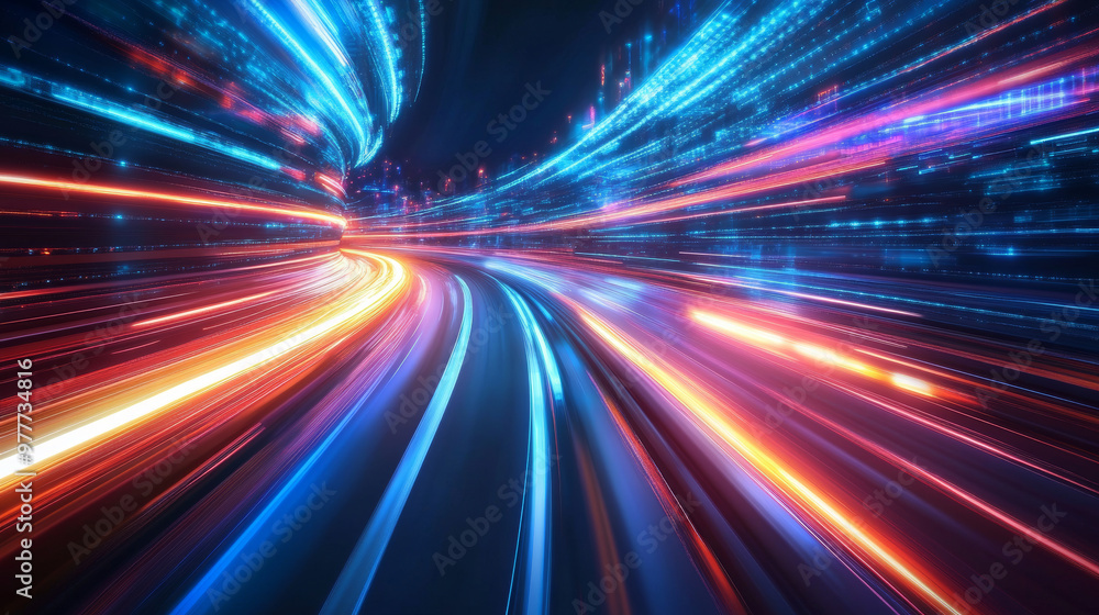 Aufkleber speed movement design background concept featuring hi-tech digital technology elements. the dynamic 