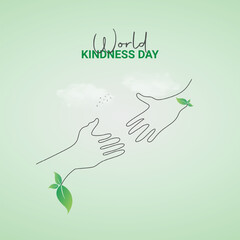world kindness day. creative ads for social. 3D illustrations.