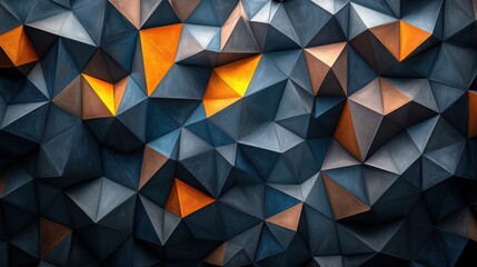 Polygonal shapes with contrasting colors in motion