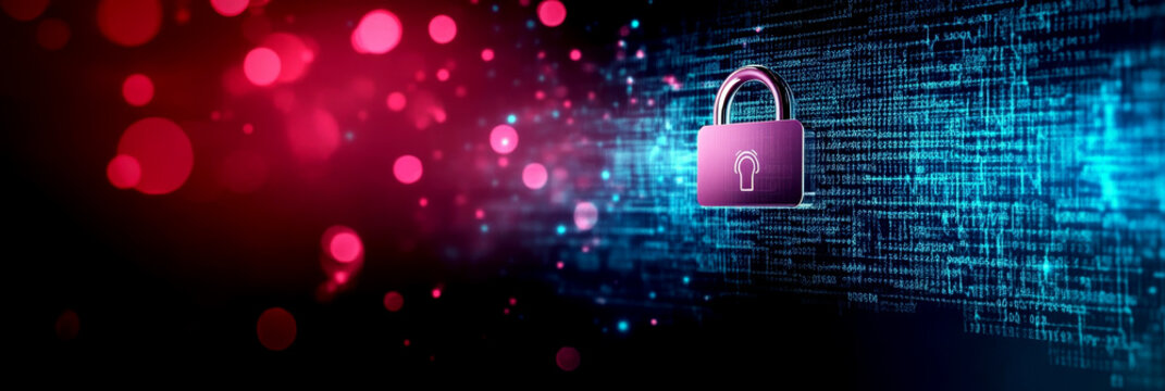 Data Protection Day. Computer and padlock shield element. Secure internet connection. Cybersecurity and privacy concepts to protect data. Safe information exchange and data storage concept