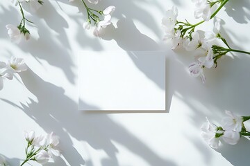 Elegant White Thank You Card with Bright Background