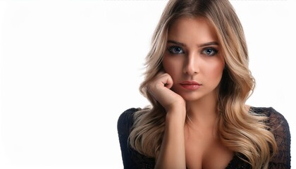 Fototapeta premium beautiful young bored woman, AI generated