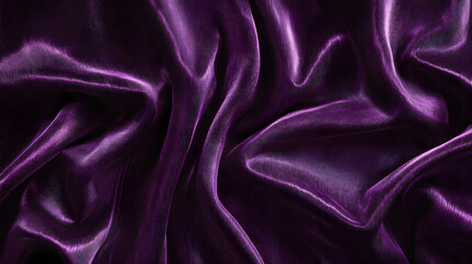 Fototapeta premium A textured background featuring velvet fabric in a deep purple, with its luxurious sheen and texture
