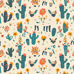 seamless pattern with birds