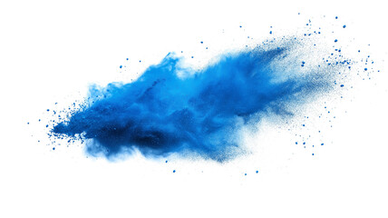 Fototapeta premium Transparent PNG Image Of Blue Dry Powder Blast