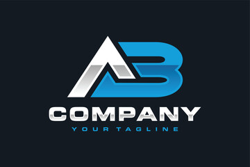 monogram letter AB logo