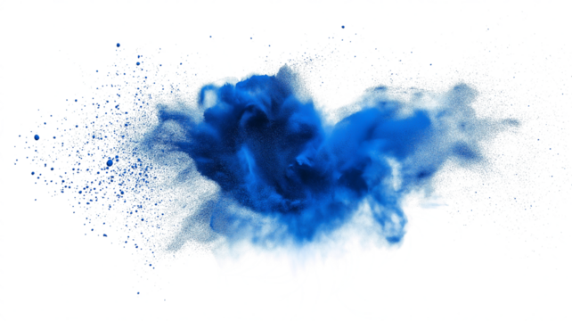 Transparent PNG Image Of Blue Dry Powder Blast