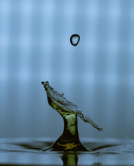 Wassertropfen, Tropfenfotografie, Flüssigkeit, Nahaufnahme, Makrofotografie, Regentropfen,...