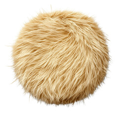 Fototapeta premium Ball of thick, dense fur, Isolated PNG with Transparent Background