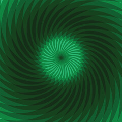 Green abstract gradient swirling ray background vector