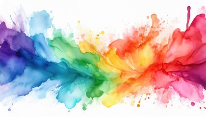 Abstract watercolor rainbow