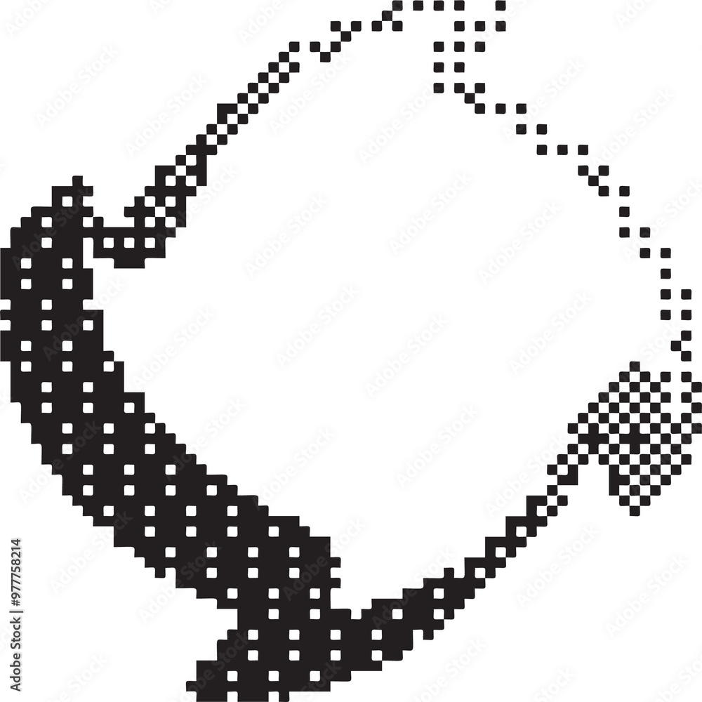 Poster Bitmap pattern shape. Halftone gradient element. Y2k graphic abstract icon. Dither noisy grunge texture.