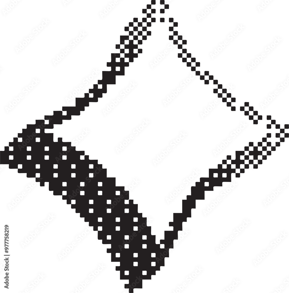 Poster bitmap pattern star shape. halftone gradient element. y2k graphic abstract icon. dither noisy grunge