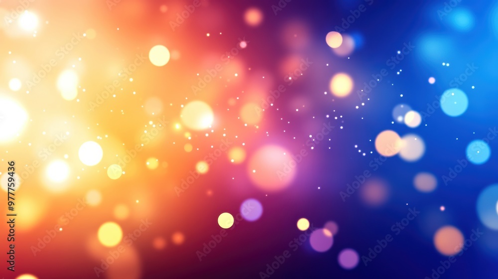 Poster vibrant bokeh lights create a captivating and colorful abstract background, perfect for festive or a