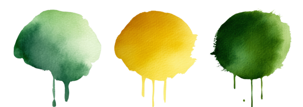 ight green watercolor abstract shapes, Isolated PNG with Transparent Background