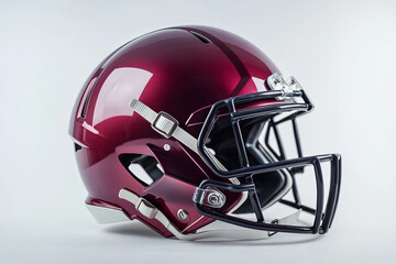 Fototapeta premium Football helmet with a sleek design on a white background