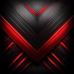 Obraz premium Modern Geometric Background with Red and Black Accents