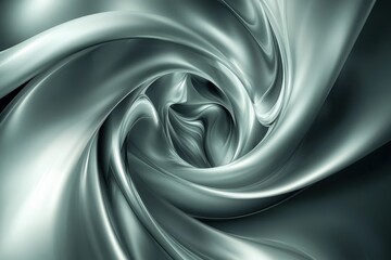 Obraz premium Gray Swirl. Modern Abstract Background with Wavy Flowing Green and Grey Tones