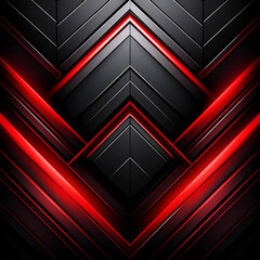 Obraz premium Sleek Abstract Design with Red Neon Highlights