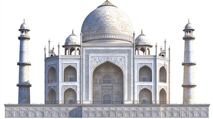 Taj mahal agra isolated. generative ai