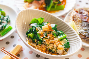 つるむらさきのお浸し