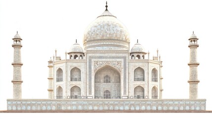 Obraz premium Taj mahal agra isolated. generative ai