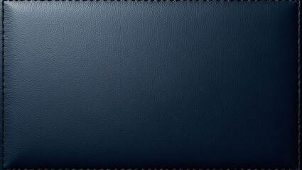 Luxurious dark blue leather background with intricate stitching details