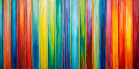 Abstract Vertical Rainbow Oil Painting, Abstract Art, Oil Painting, Painting